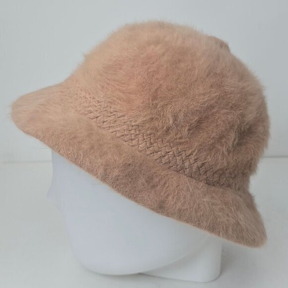 Kangol Vintage Beige Angora Rabbit Blend Grouser Bucket Hat, Women's XL - Picture 2 of 10